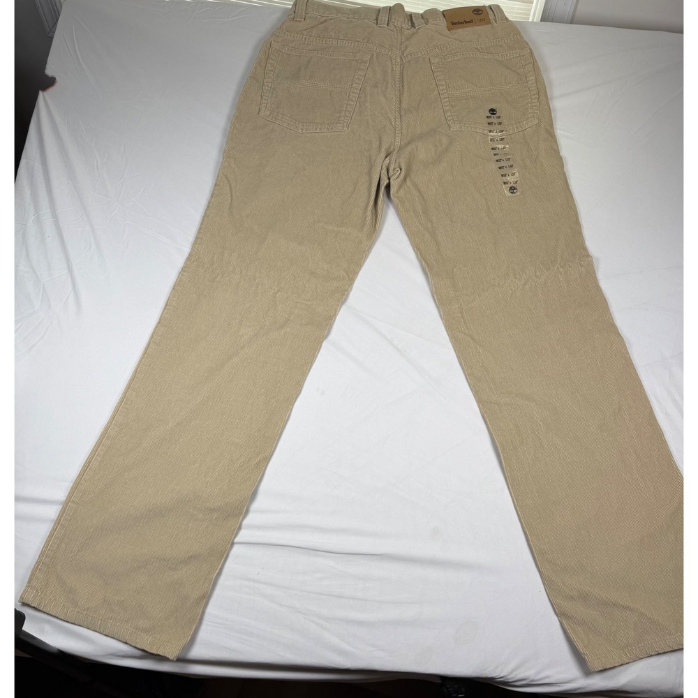 Timberland Mens Bootcut Corduroy Pants 32x32 Beige Khaki 100% Cotton 2006 NOS